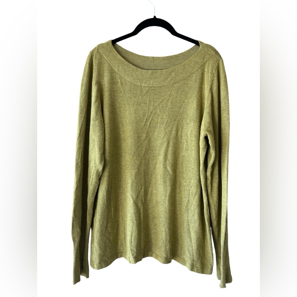 EILEEN FISHER Chartreuse Sweater Size XL